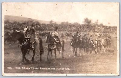 K31/ Pendleton Oregon RPPC Postcard c19 Native American Indian Roundup 244