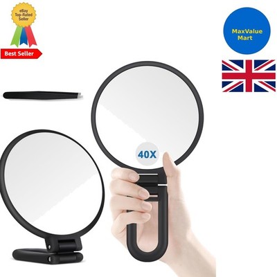 Travel-Ready 40X doppelseitiger Handspiegel - Ihr unverzichtbarer Make-up-Begleiter