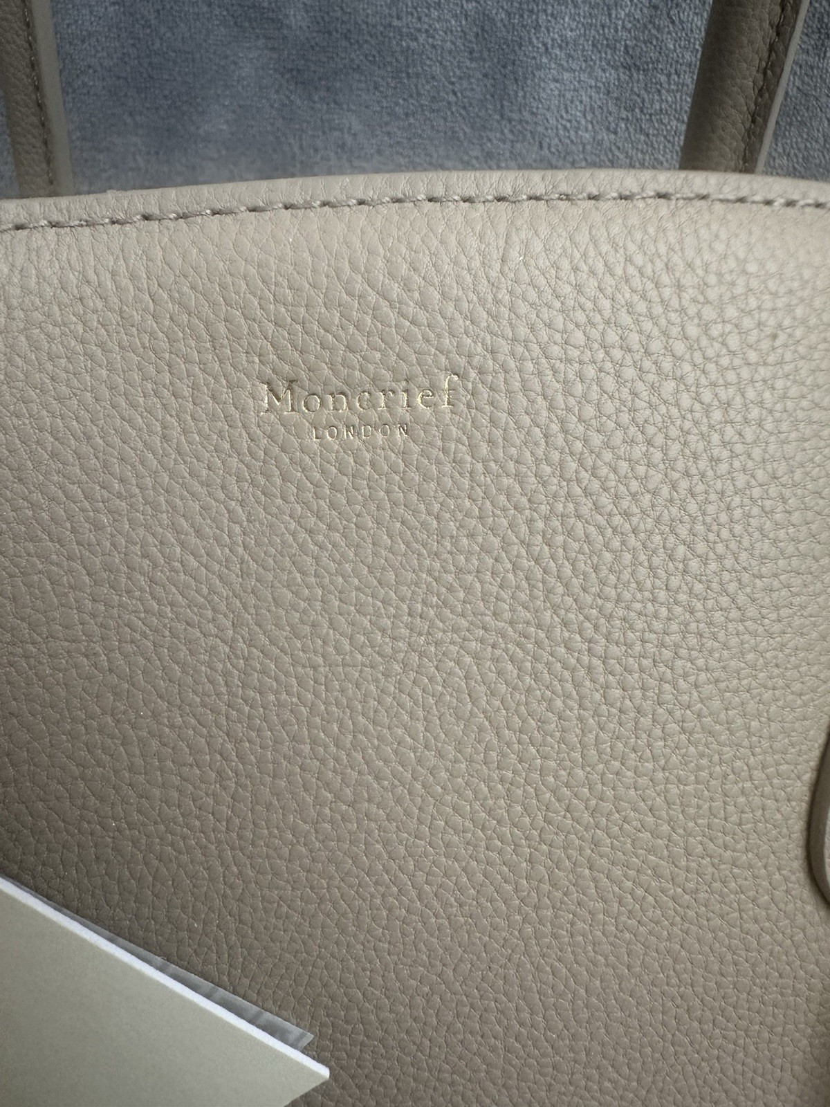 Gorgeous 100percent Authentic Mocrief Bag Beige Leather Shoulder Bag Style image 10