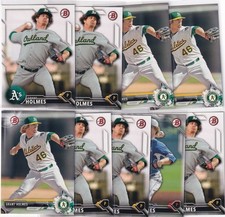 LOT (9) 2016 2017 BOWMAN RC GRANT HOLMES ATLANTA BRAVES ROOKIE BASEBALL - 970