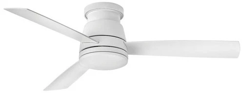 52" Hinkley Trey Matte White Wet Rated LED Hugger Ceiling Fan - Picture 2 of 10