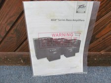 Peavy MAX Series Bass Amplifiers Owner's Manual