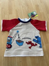 Vintage Sesame Street Baby Shirt 6-9 Months NWT Cookie Monster Elmo