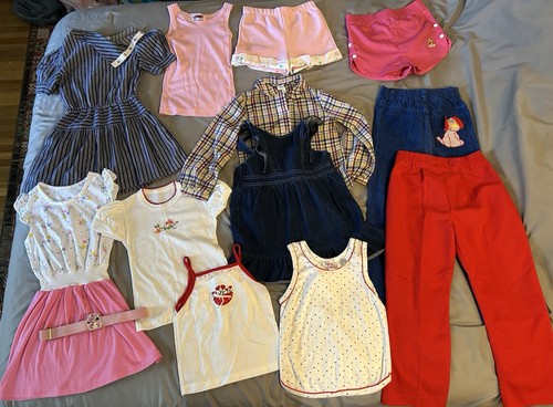 Vintage 80s Summer Girls Clothes Lot Size 5, 6 JCPenney Sesame Street
