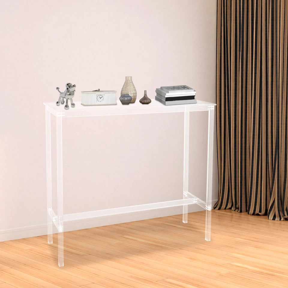 Mesa de Acrílico Altura de Mostrador, Mesa de Bar Larga Rectangular, Mesa de Bar para Cocina Foto 4 de 4