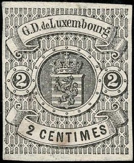 Luxembourg Luxembourg 1859 Coat of Arms 2c. MH Michel: 4 KW: 120 €