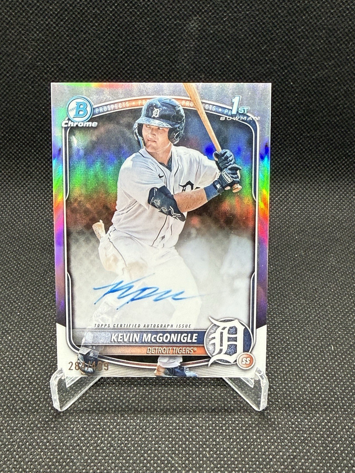 Kevin McGonigle 2025 Bowman Chrome #CPA-KM Refractor Auto 1st /499