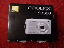 New /Openbox Nikon Coolpix S3300 16MP Digital Camera Silver - With Accessories