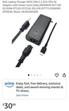 Dell Laptop Charger 65W Watt USB Type C AC Power Adapter LA65NM190 / HA65NM190