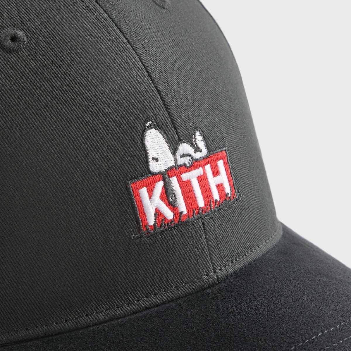Kith for Peanuts 75 Black Twill Aaron Classic Cap With Suede Brim