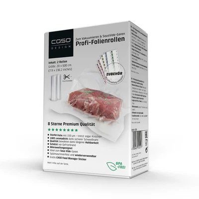 CASO Profi-Folienrollen 20x600cm - inkl. Food Manager Sticker (B-Ware)