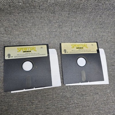 Wisdom Tree Spiritual Warfare PC Game 5.25 Floppy Disks 1992 Black Good Vintage