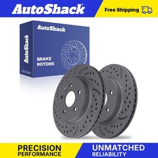 Rear Drilled Slotted Brake Rotors Pair for Chevy Malibu Impala Buick Regal