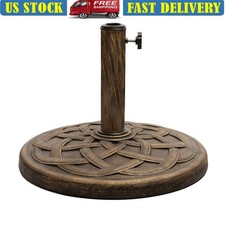 26lb Cast Stone Umbrella Base Adjustable Heavy-Duty Patio Table Stand Outdoor US