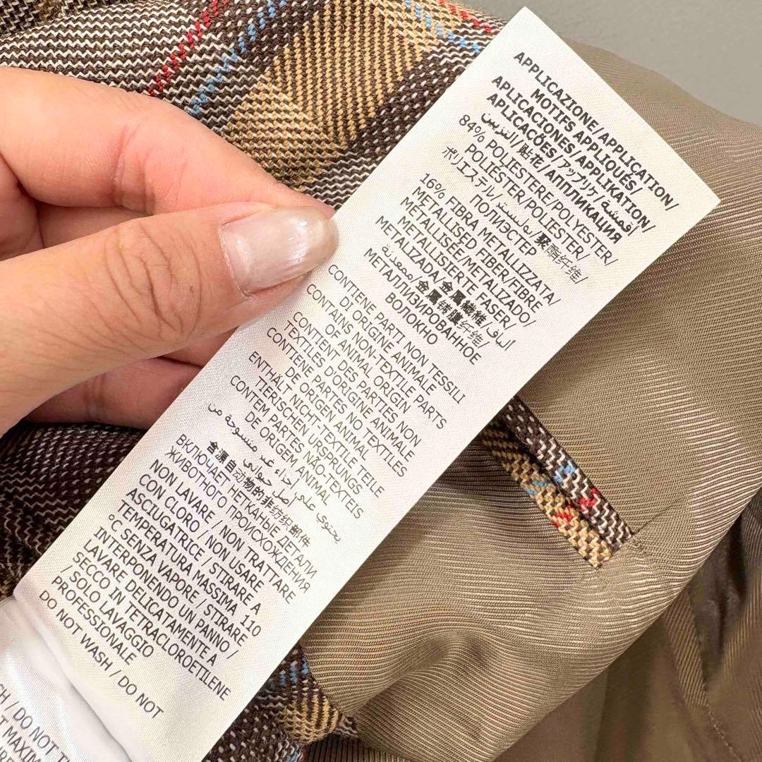 USED GUCCI CHECK PATTERN DOUBLE-BREASTED JACKET 4… - image 5