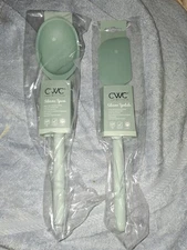 CWC Silicone Spatula/turner Spoon set Sage Green Kitchen Utensil BPA Free