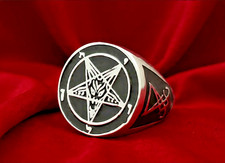 Sigil of Baphomet Ring Church of Satan goth punk occult alternative satanism