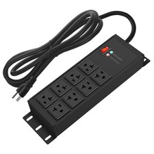 Magnetic Heavy Duty Power Strip Surge Protector 20Amp, 12 Gauge High Amp Exte...