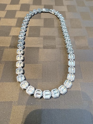 19.5" Iced Out Octagon Tennis Chain Men’s Necklace,75gm
