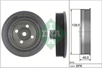 Schaeffler INA Riemenscheibe Kurbelwelle 544 0139 10 FüR Ford Focus 1 Turnier 4