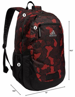 Adidas Fundare Foundation 6 LAPTOP RED CAMO BLACK Backpack