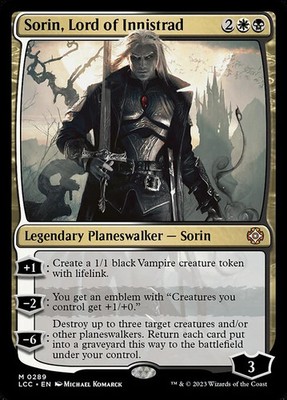 Magic/MTG Sorin, Lord of Innistrad LCC-289 Mythic Englisch NM