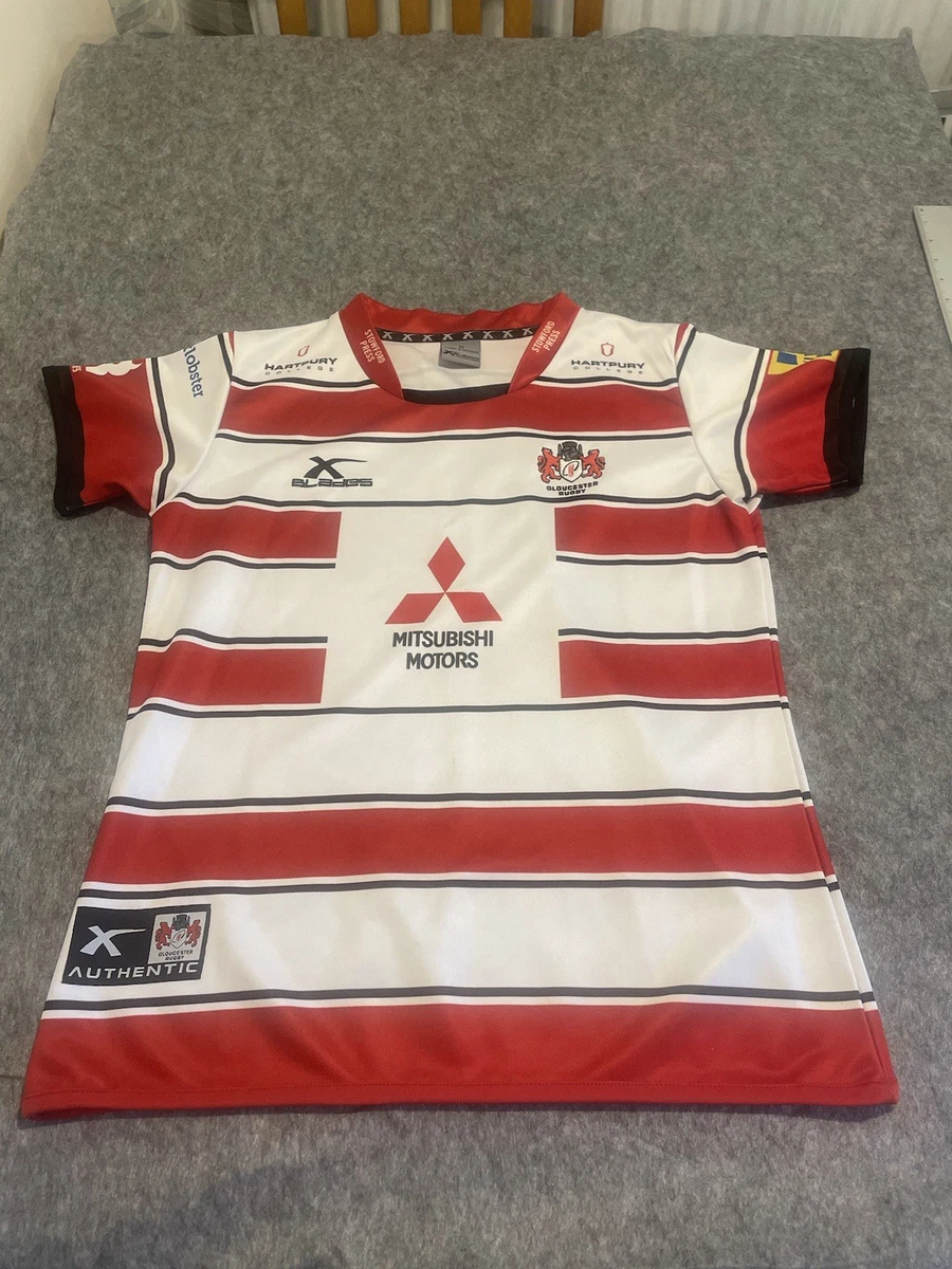 Maillot De Rugby Vintage Gloucester Raging Bull Taille S - Signé ? - Très Bon état