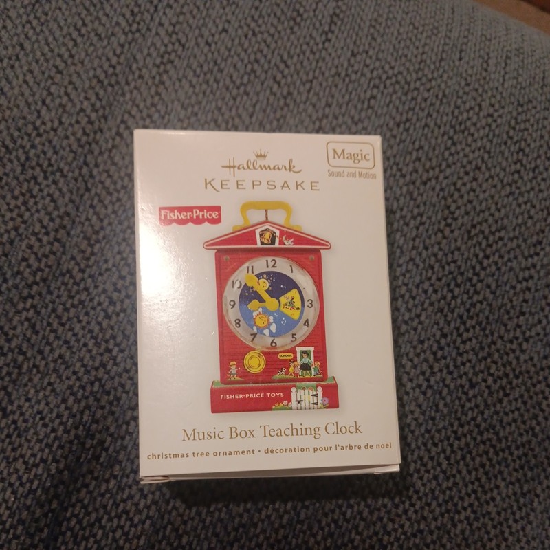 Fisher Price Music Box Teaching Clock 2011 Hallmark keepsake ornament