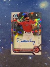 Daniel McElveny 2022 Bowman Chrome 1st Atomic Refractor Auto /100 Red Sox