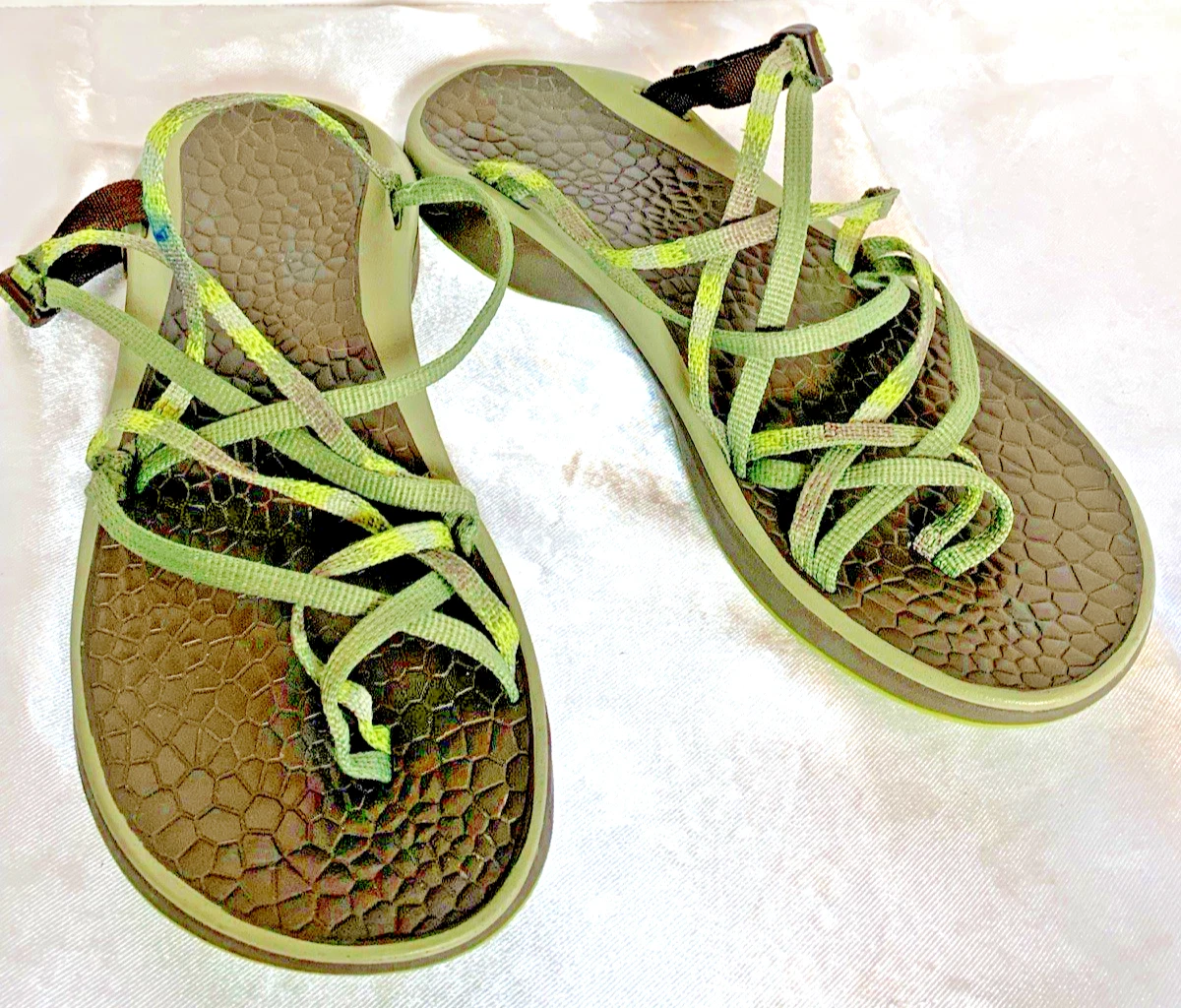 CHACO LIME GREEN HIKING SANDALS SZ 11 Chaco Green Sandals for Women for sale | eBay main image 4