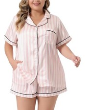 Women's Silky Pajama Lounge Set, size large