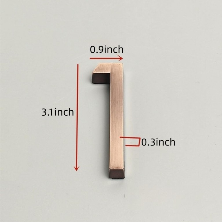 Register Number Sticker 3D Mailbox Numbers 0-9 Self-Adhesive 3 Inch Address Number Stickers ...