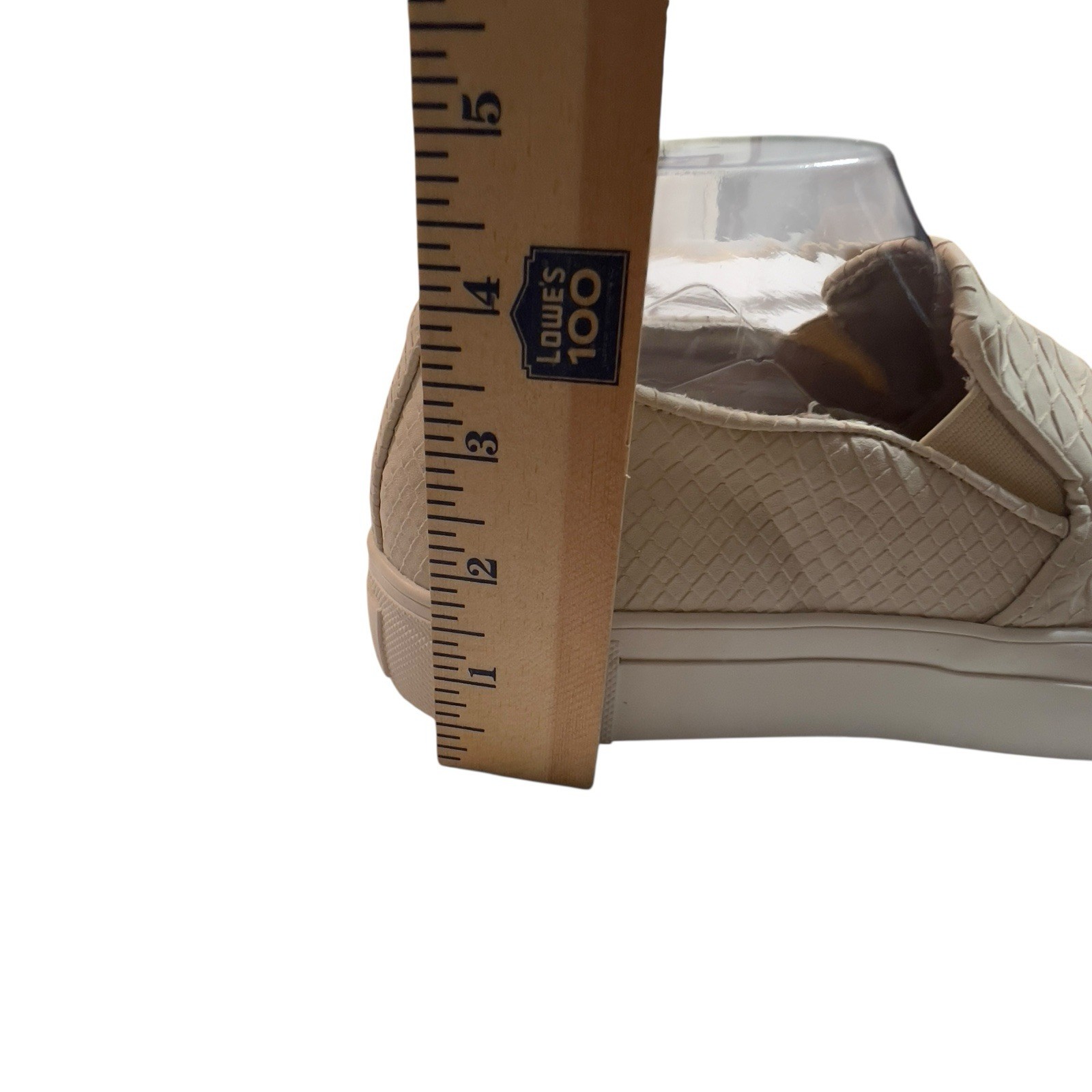 MIA ELA-SK Ivory Python Texture Platform Slip On … - image 9