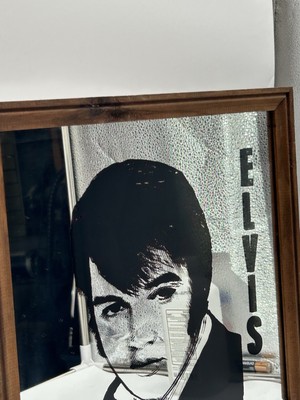Elvis Presley Vintage Mirror In Wood Frame 13x13 Carnival? | eBay