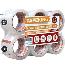 Tape King Clear Packing Tape 3 Inch Wide 2.7mil Thick - 60 Yards Per Refill