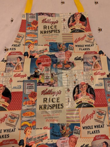 Pimpernel Vintage Kellogg's Apron Adults Retro Print oilcloth waterproof cotton - Picture 4 of 7