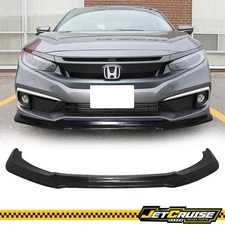 Fits 19-21 Honda Civic GT Style Front Bumper Lip Spoiler Splitter Unpainted PU