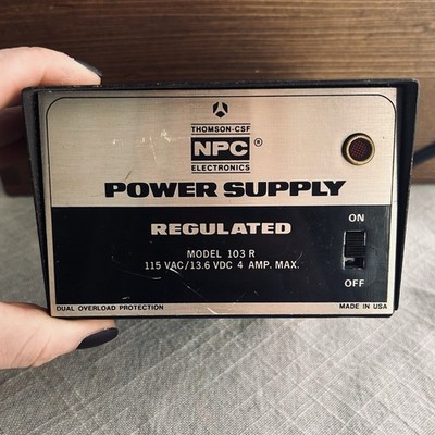 Thomson-CSF NPC Model 103R Regulated Power Supply 13.6VDC 4 Amp Vintage USA 