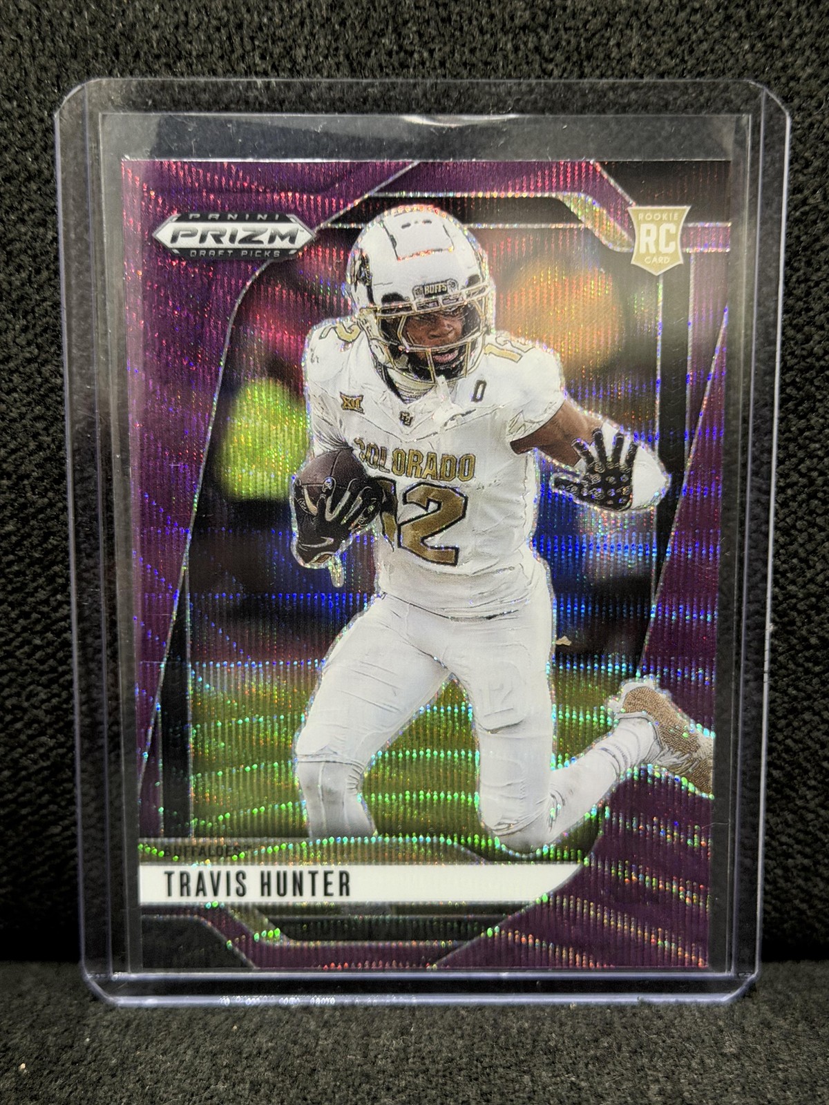2025 Panini Prizm Draft Picks #21 Travis Hunter Prizms Purple Wave