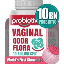 Female Vaginal pH Probiotics 10 Billion CFU + Organic Probiotics - Chewable
