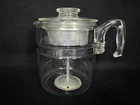 Vintage Pyrex Flameware 7759-B Glass Coffee Pot 6-9 Cup Metal Filter Inside
