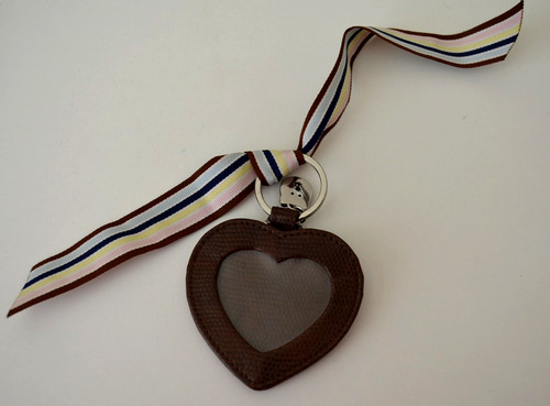 Baby Gap Heart Photo Frame Picture Holder Keyring Fob Purse Bag Charm Keychain
