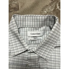 Calvin Klein Men's Infinite Non-Iron Slim-Fit Long Sleeve Stretch Shirt 15 34/35