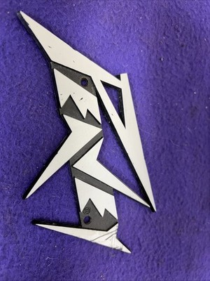 Vintage Peavey logo badge emblem  metal with screws and plate 6 1/4 x 3 1/2