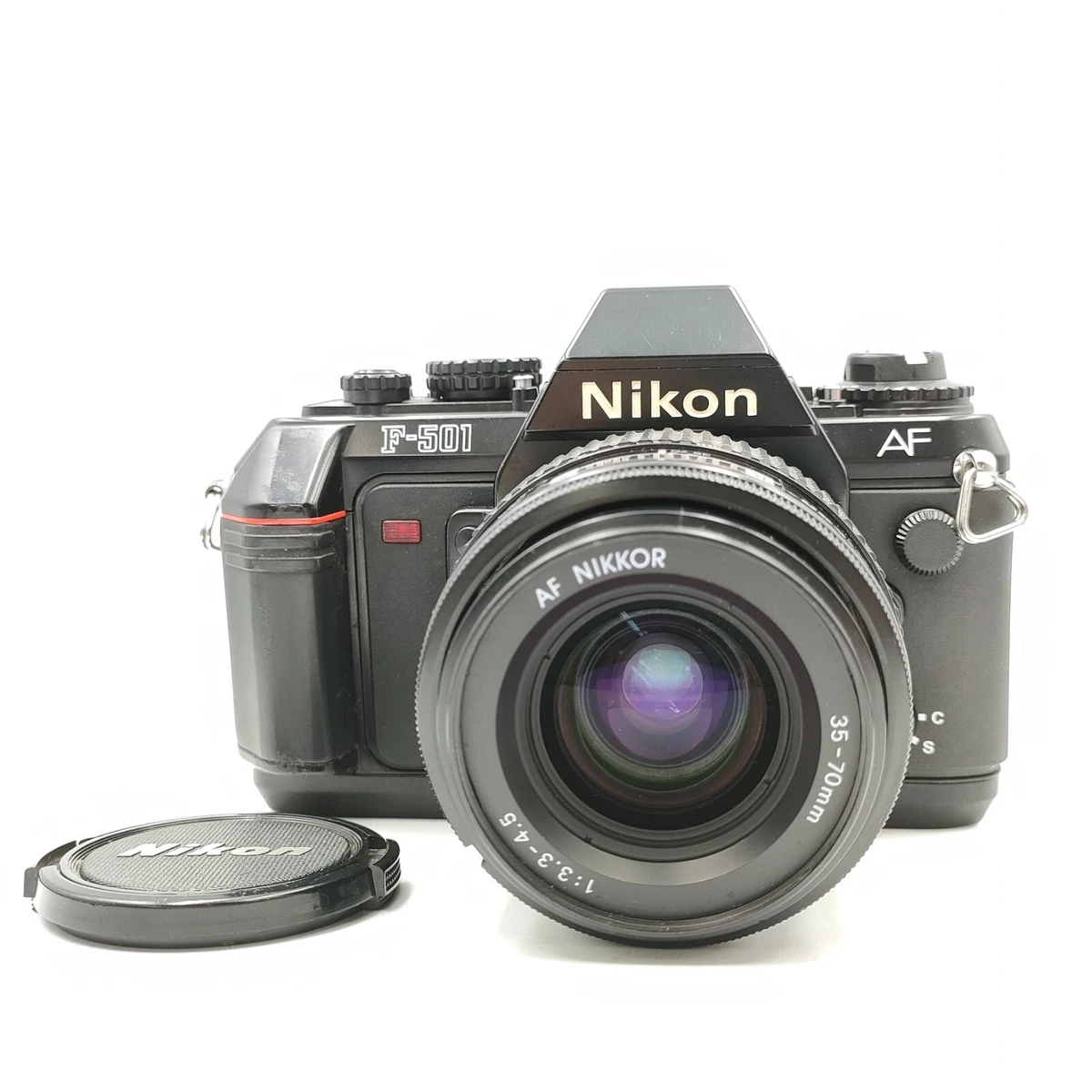 Nikon F-501 Black SLR 35mm Film Camera +FL 3.3-4.5 - AS-IS | eBay