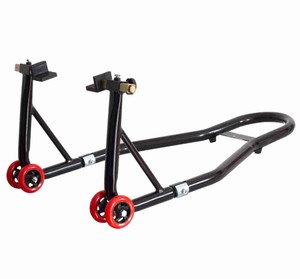 Caballete trasero elevador de moto ajustable con soportes de goma Carga 300 kg Profesional