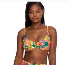 Anne Cole NWT sunshine floral UPF 50 bikini top size Medium