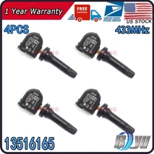 13516165 4x NEW TPMS Tire Pressure Sensor For CHEVY GMC CADILLAC BUICK 433MHz