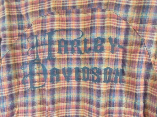 Harley Davidson Flannel Button Front Shirt Long Sleeve Womens L Red Plaid - Picture 7 of 8