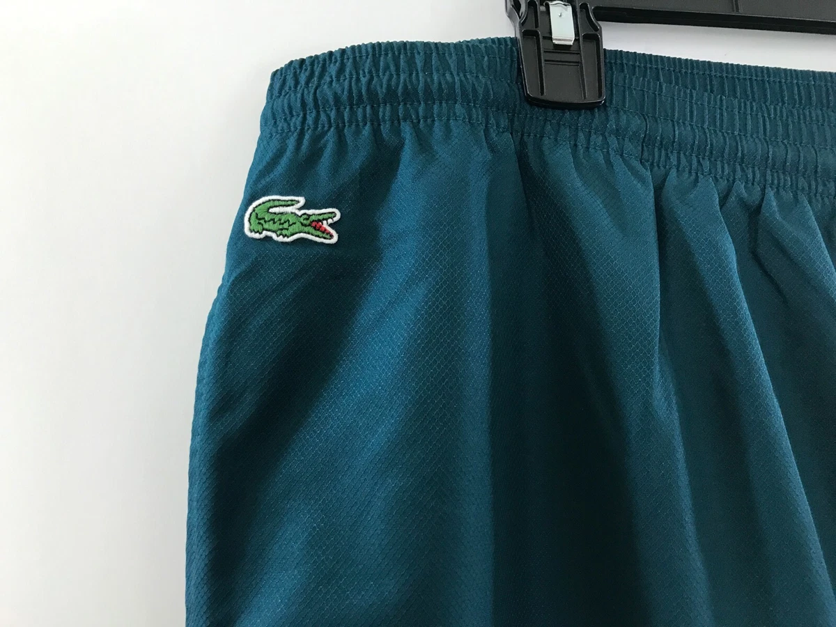 Men&#039;s Lacoste sport green polyester jogging track pants FR 8 New tag |